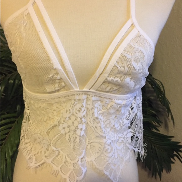 Feminine! Floral Lace Bralette M - Picture 6 of 8